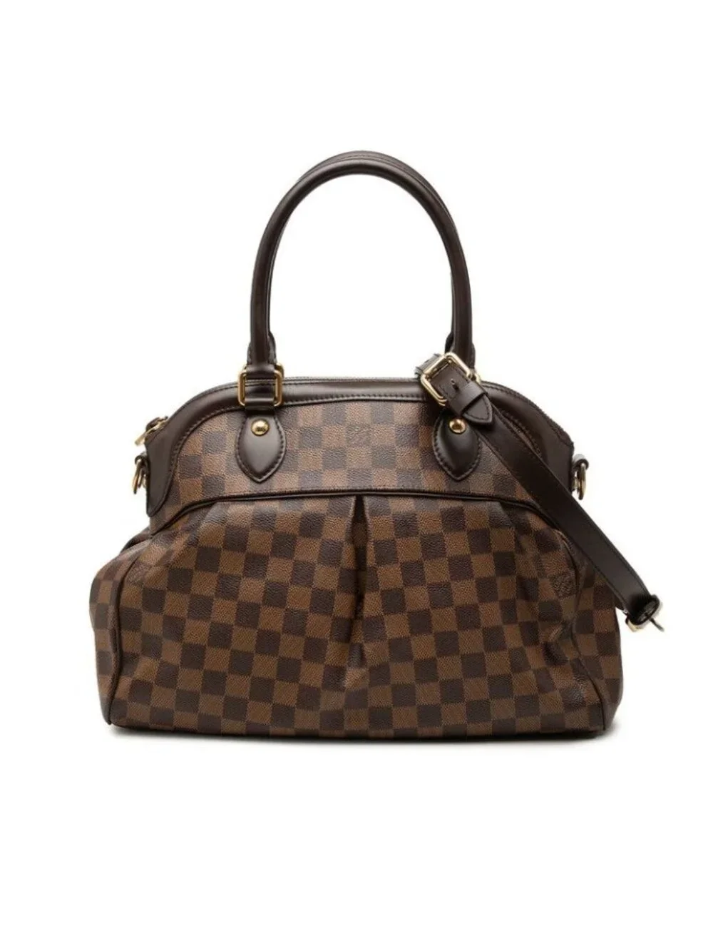 Louis Vuitton Roosevelt Damier Trevi PM 2-Way Shoulder Bag Brown Leather